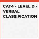 Verbal Classification exercises for CAT4 Level D