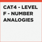 CAT4 Level F Number Analogies exercises