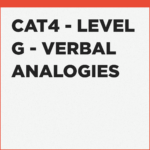 Verbal Analogies past questions for CAT Level G