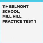 Belmont School Mill Hill 11+ online test format